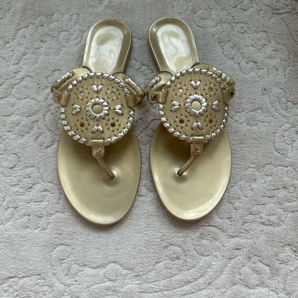 Jack Rogers Gold and Silver Women's Sandals
